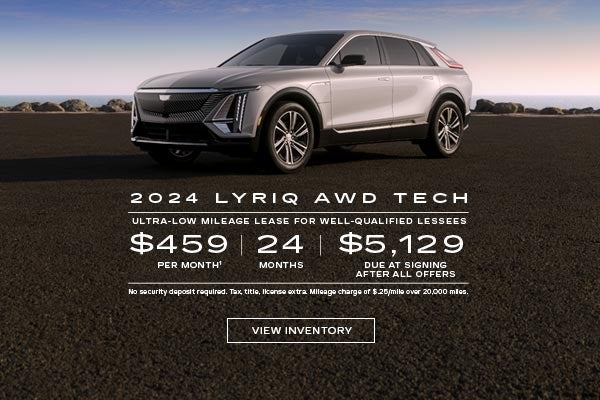 2024 LYRIQ AWD TECH. Ultra-low mileage lease for well-qualified lessees. $459 per month. 24 mont...